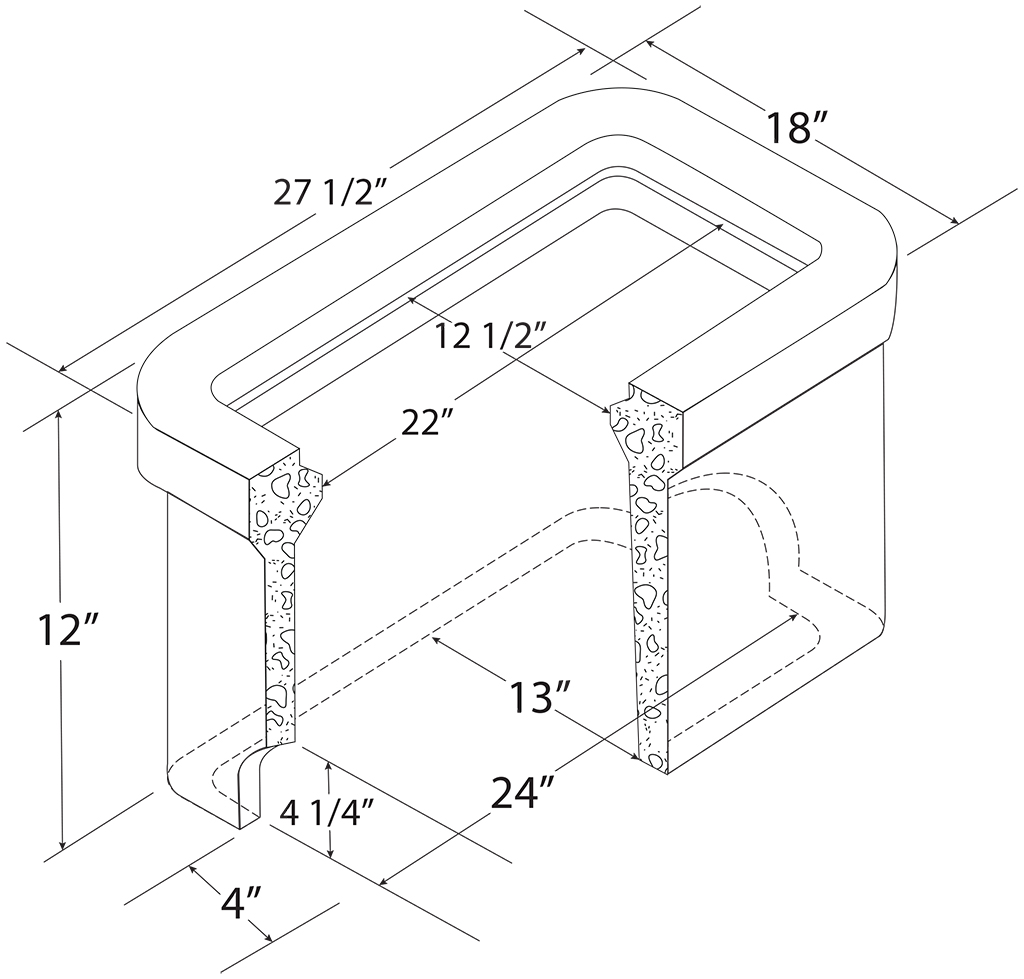 C.H. 1 1/2” Concrete Meter Box